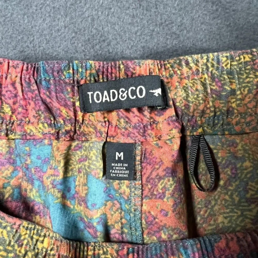 Toad&Co Boundless Colorful Patterned Shorts Size Medium DREAMSICLE PDX 4249 - Picture 2 of 6